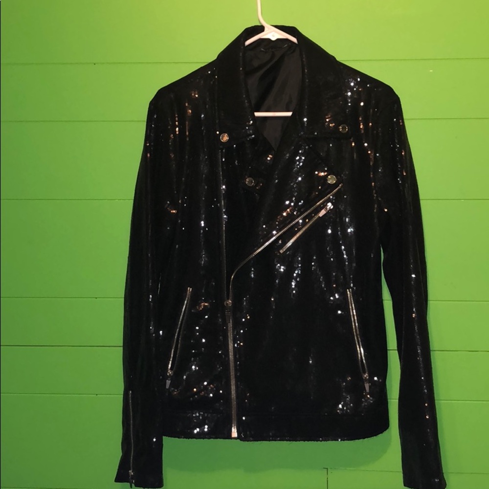 Zara Man Limited Edition Sequin Biker Jacket